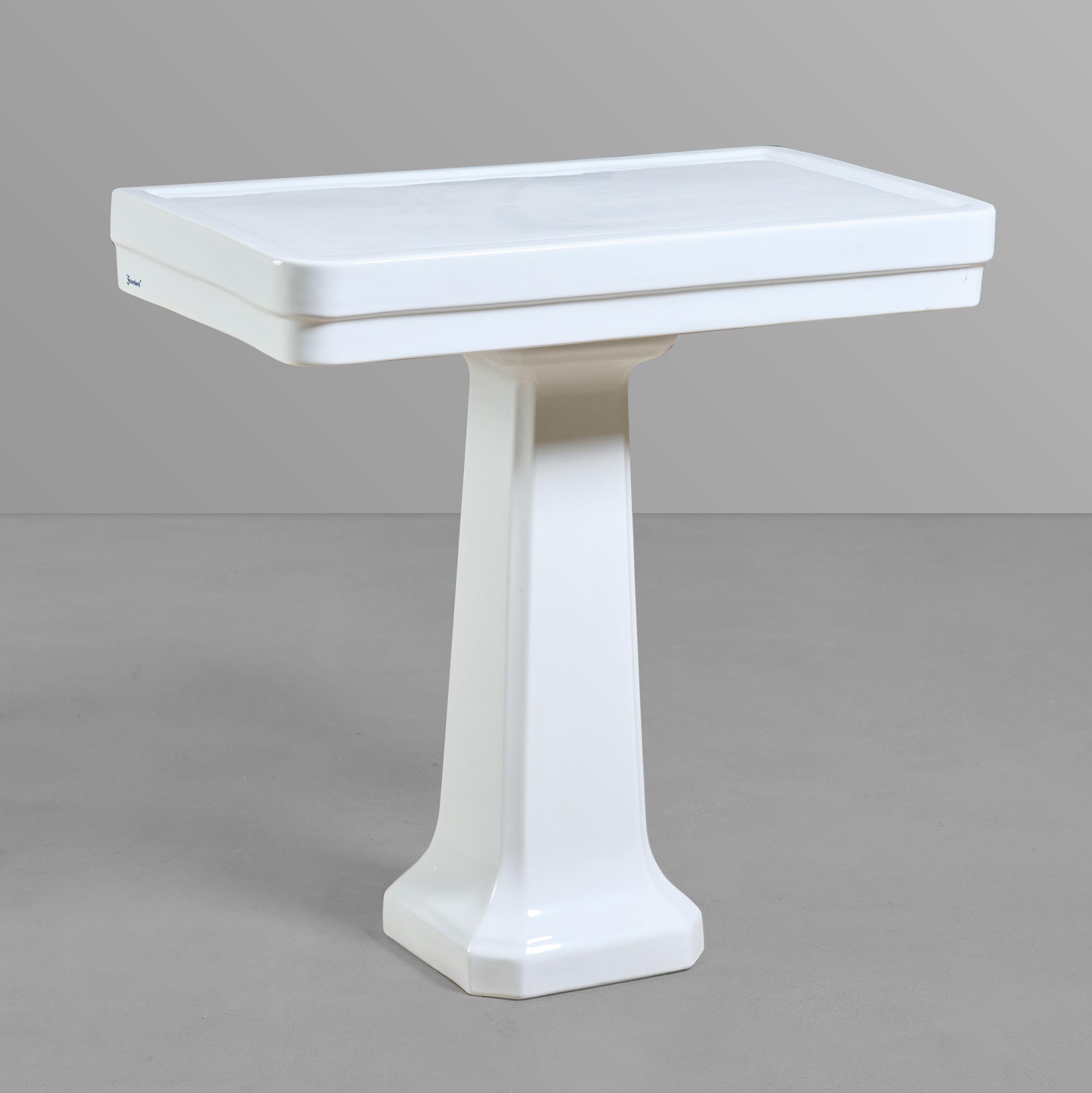 Two piece porcelain shaving / make up table. Quite rare. Made by 