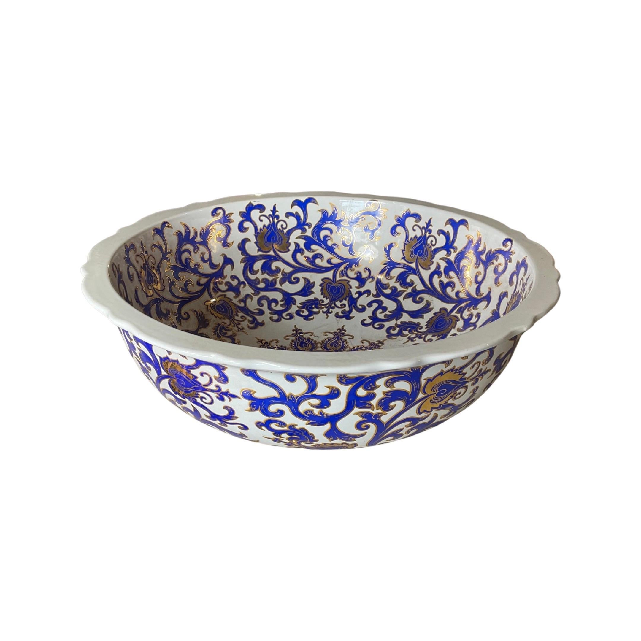 19th Century French Porcelain Sink Bowl For Sale