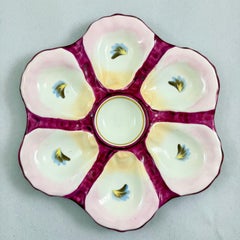 French Porcelain Six Well ‘Eyes’ Oyster Plate