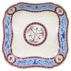Antique French Porcelain Square Dessert Dish, Sevres, Dated 1790