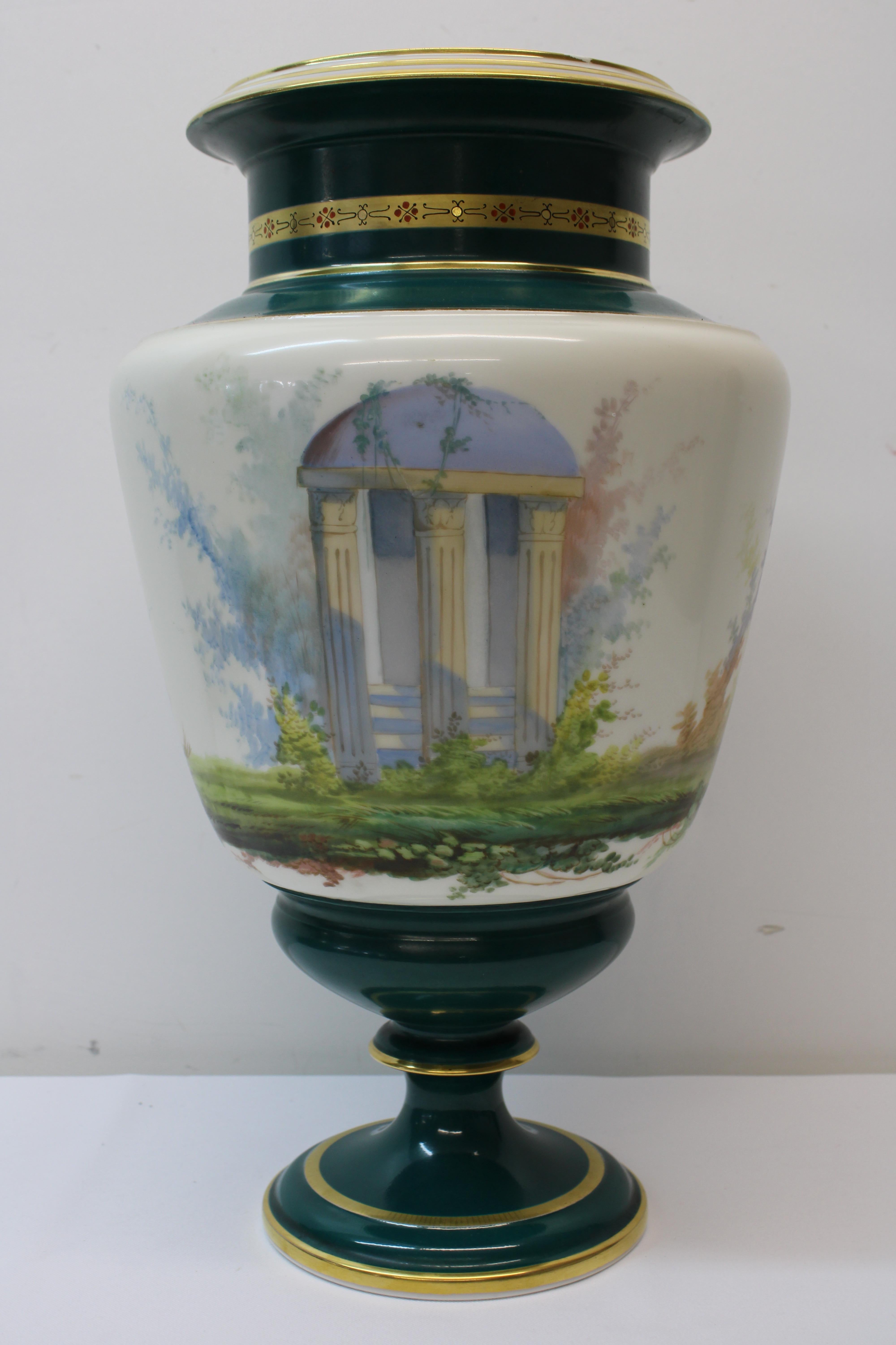 19th Century French Porcelain Vase For Sale