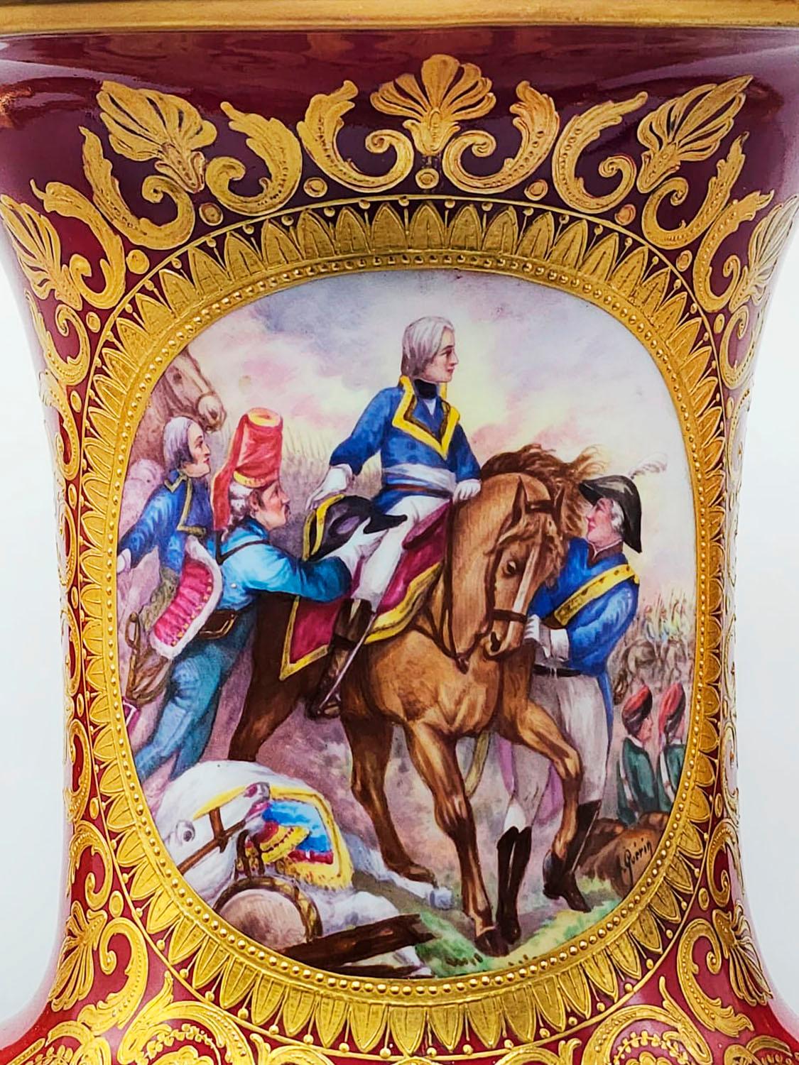 Französische Porzellanvase Napoleonisches Empire 19. Jahrhundert (Cloisonné) im Angebot