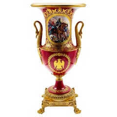 French porcelain vase Napoleonic Empire 19th century