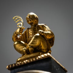 French Portico Clock Signed Cellier à Paris, 19th Century