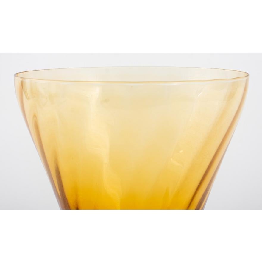 Français  Vaisselle de bar / vaisselle de table cristal ambré Portieux français en vente