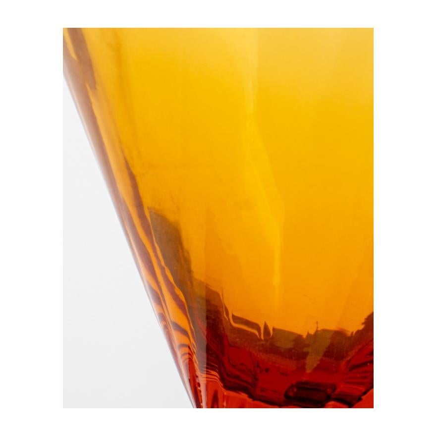  Vaisselle de bar / vaisselle de table cristal ambré Portieux français Bon état - En vente à Tarry Town, NY