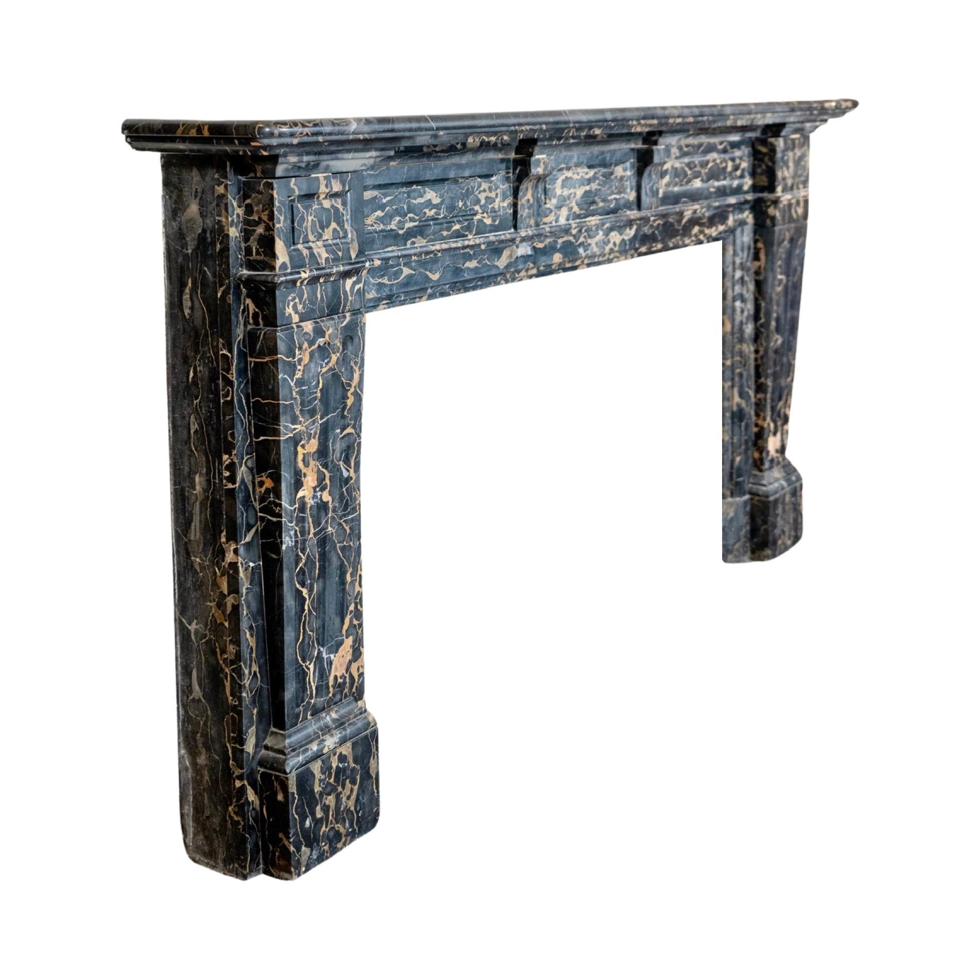 French Portor Marble Mantel For Sale 1