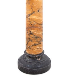 French Portoro and Sienna Marble Pedestal