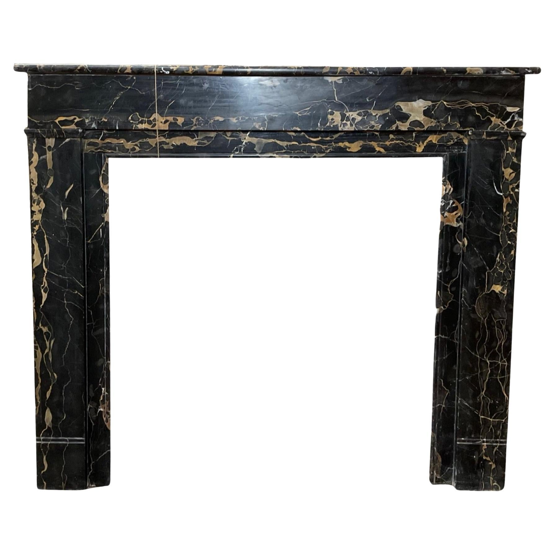 French Portor Marble Mantel For Sale