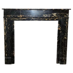 Antique French Portor Marble Mantel