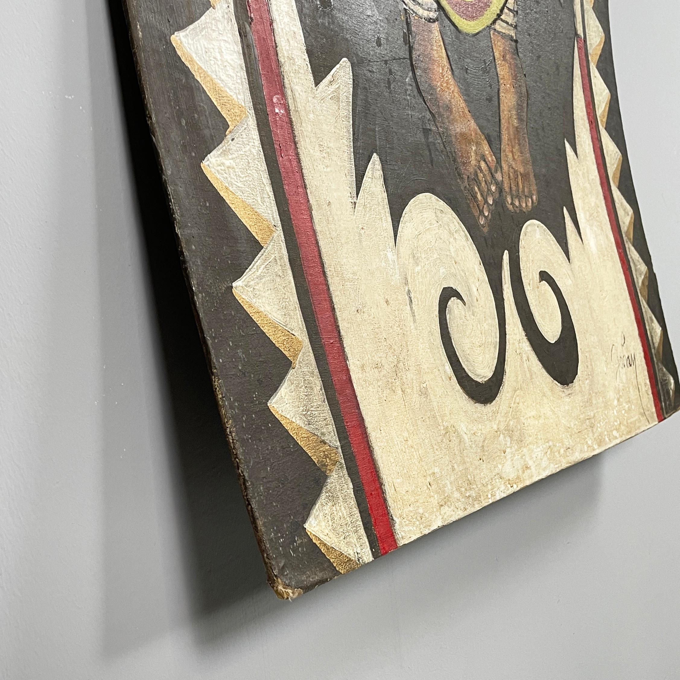 Pittura post cubista francese su masonite di Etiennette Johan, anni '50 in vendita 6
