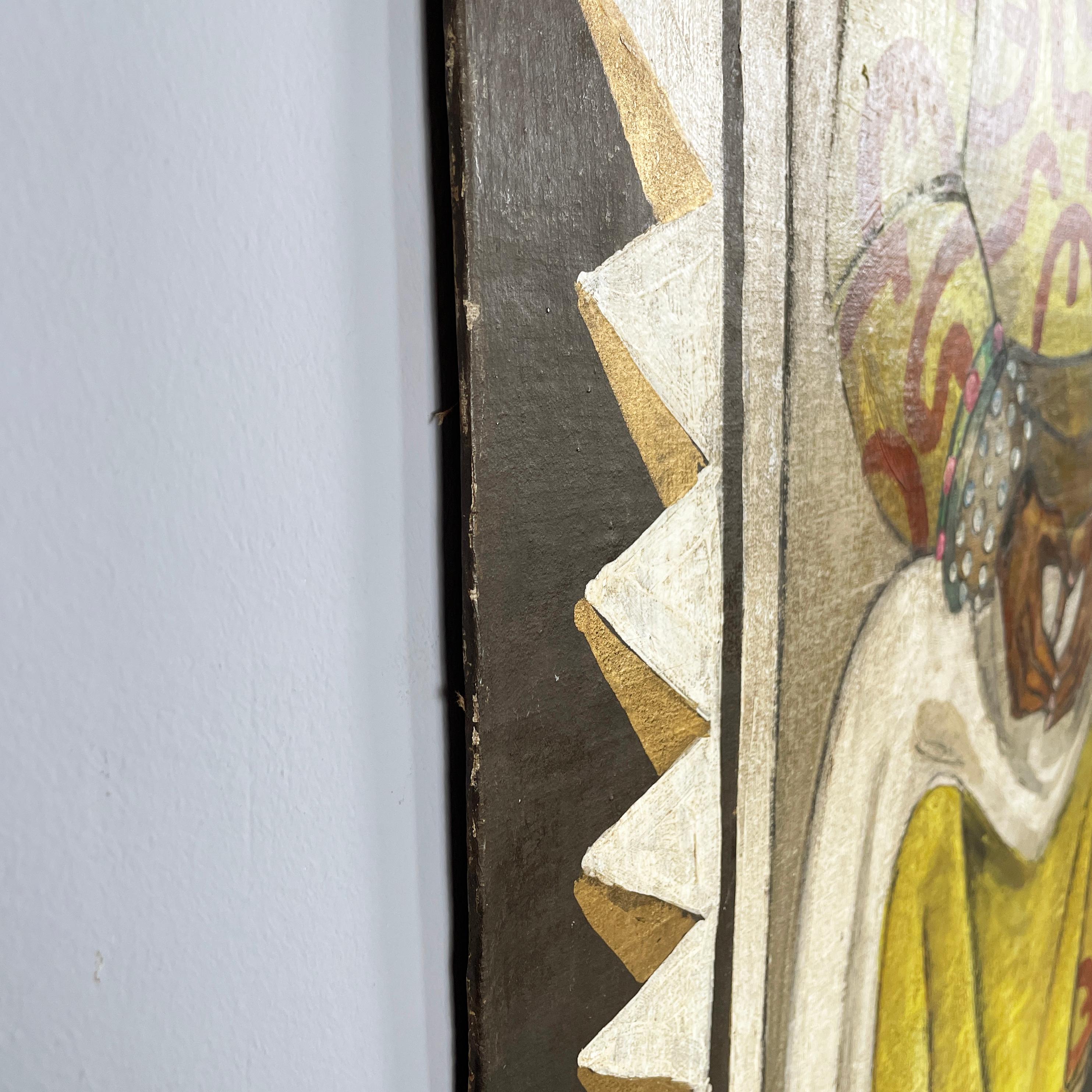 Pittura post cubista francese su masonite di Etiennette Johan, anni '50 in vendita 7