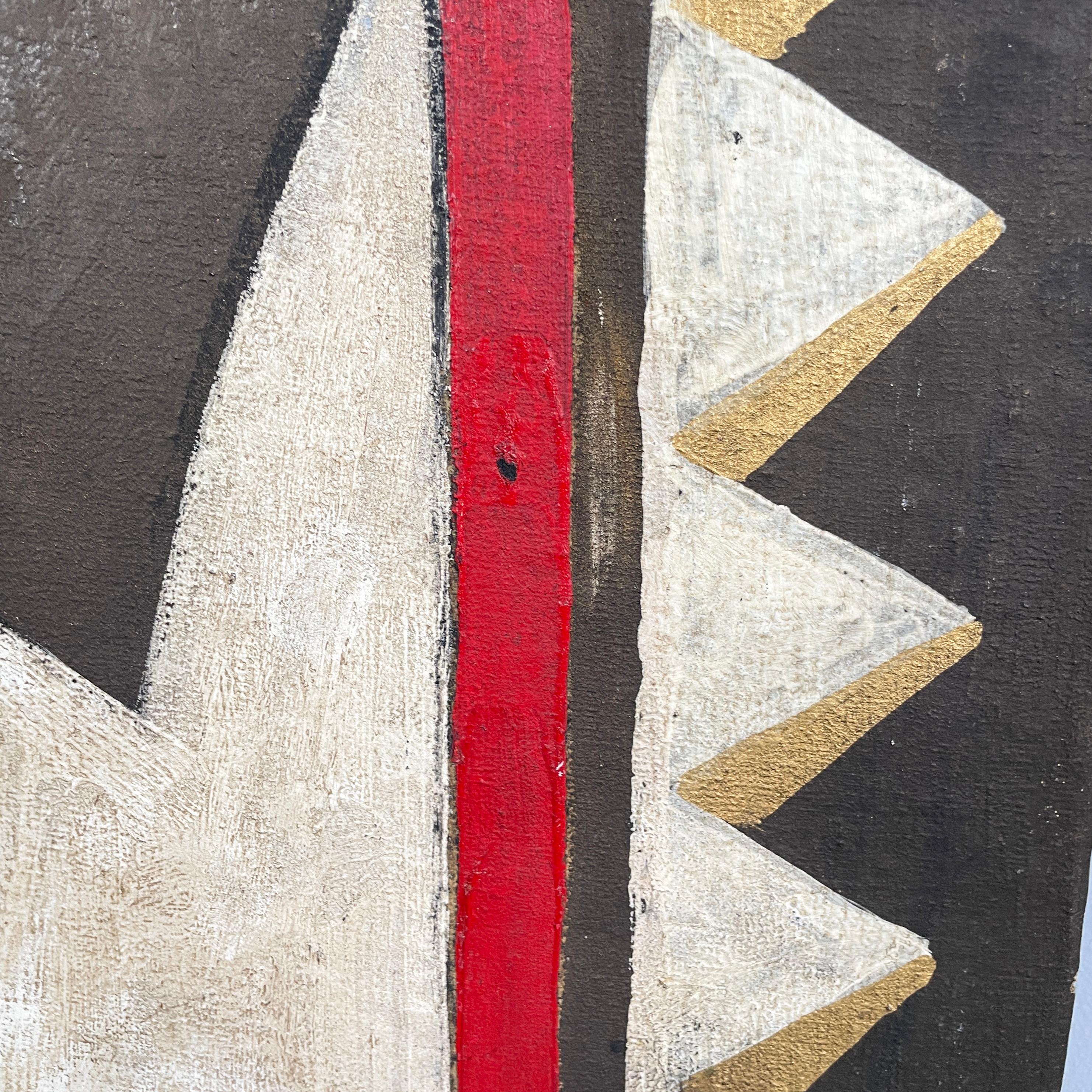 Pittura post cubista francese su masonite di Etiennette Johan, anni '50 in vendita 9
