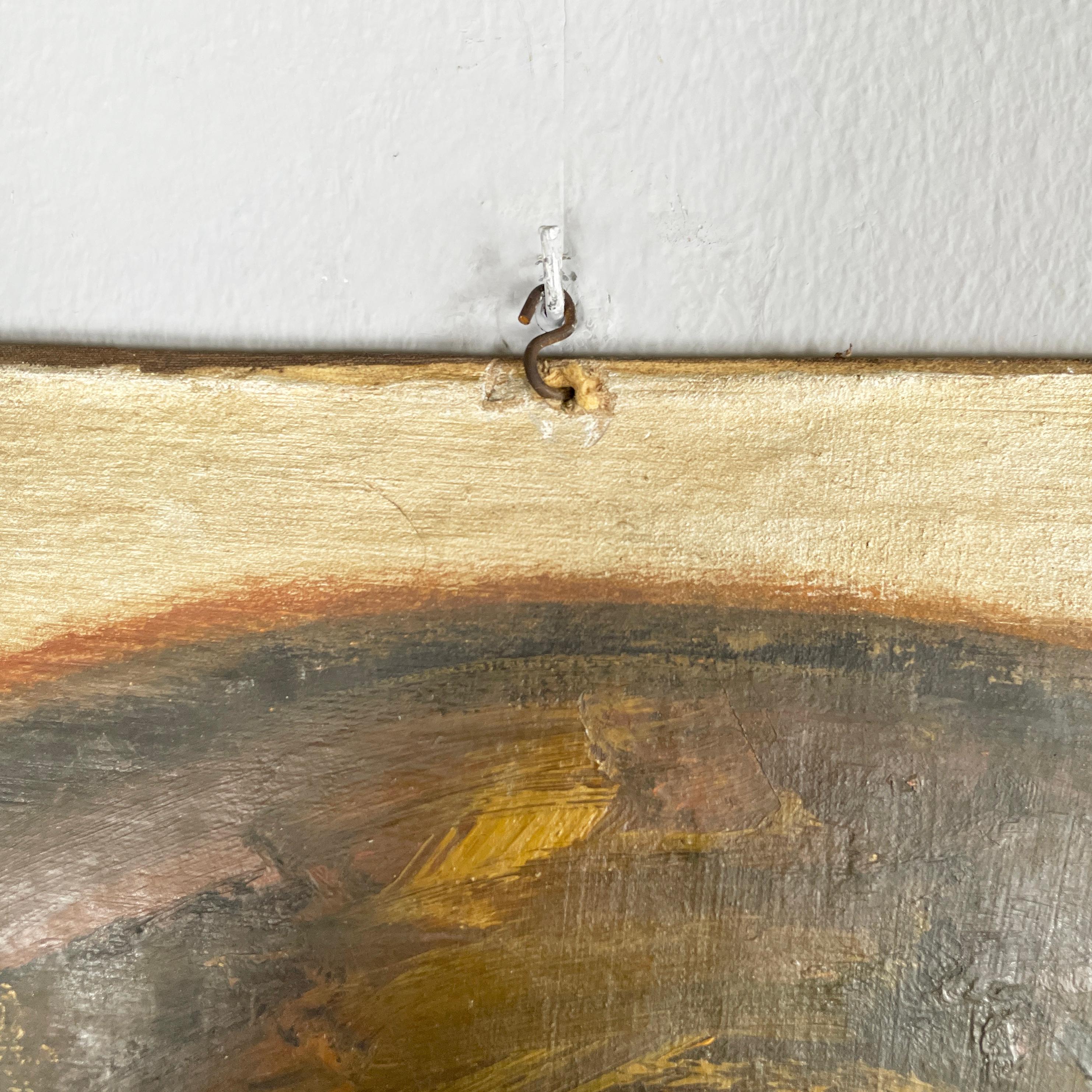 Masonite Pittura post cubista francese su masonite di Etiennette Johan, anni '50 in vendita