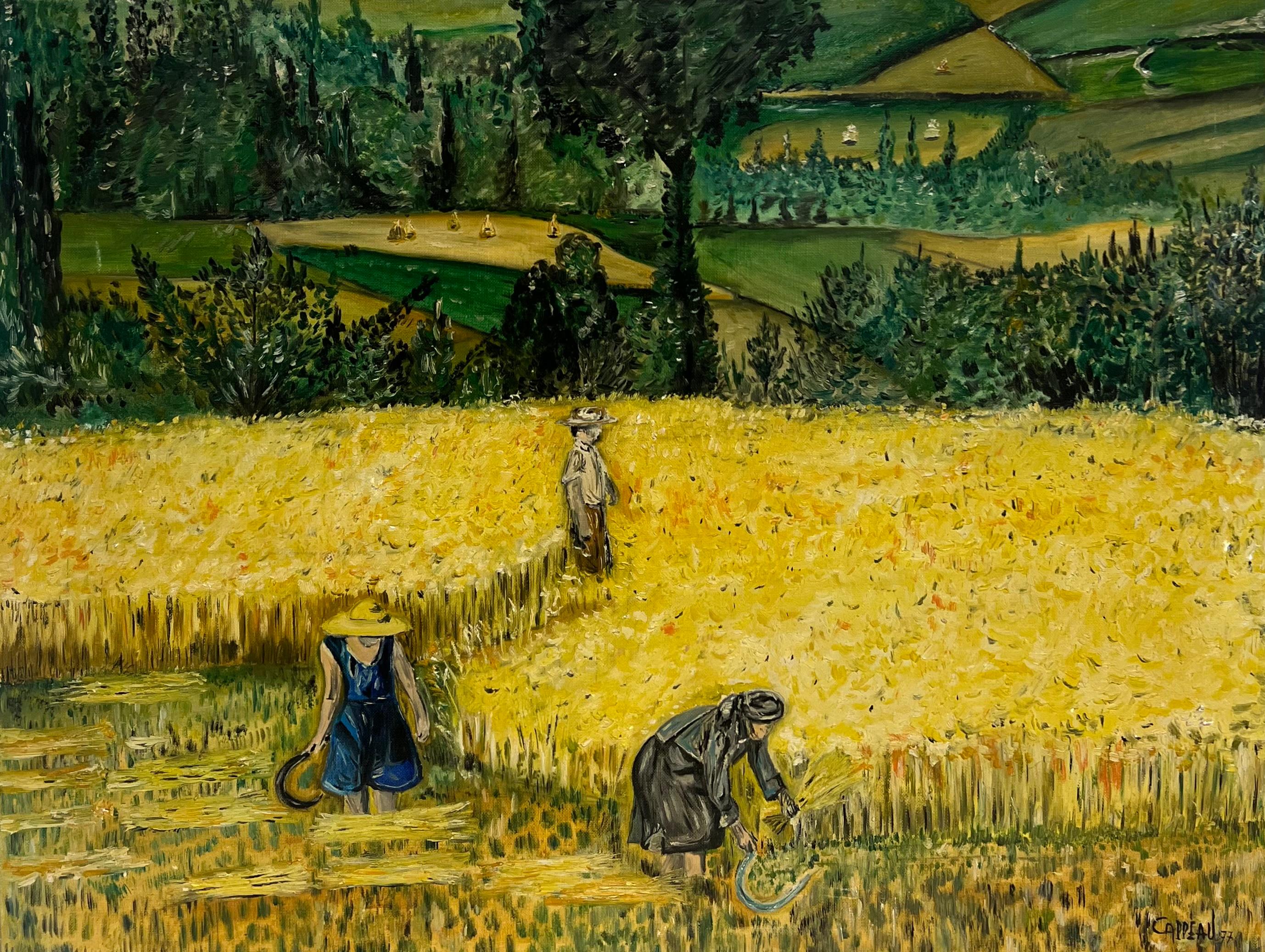 The Harvest Workers
French Post-Impressionist, signed and dated 1977
oil on canvas, unframed
canvas: 20 x 25.5 inches
Provenance: private collection, South of France
Condition: very good condition 

For more any more information please do contact us