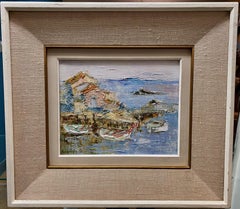 French Post-Impressionist Coastal Painting, 20th Century