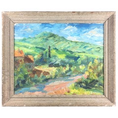 French Post Impressionist Landscape Painting by Victor Ferreri