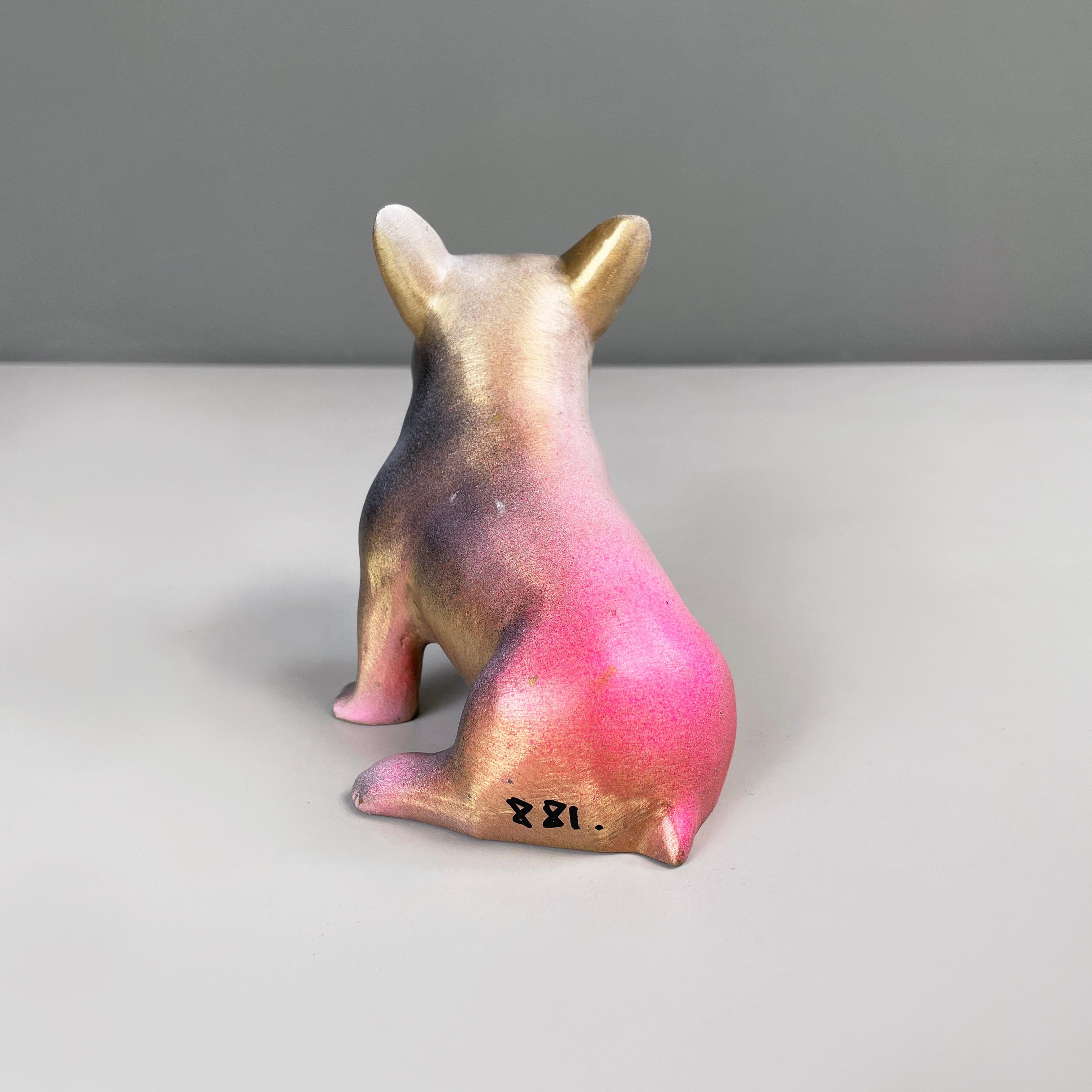Contemporary French post-modern Bronze sculpture Doggy John by Julien Marinetti, 2000s For Sale