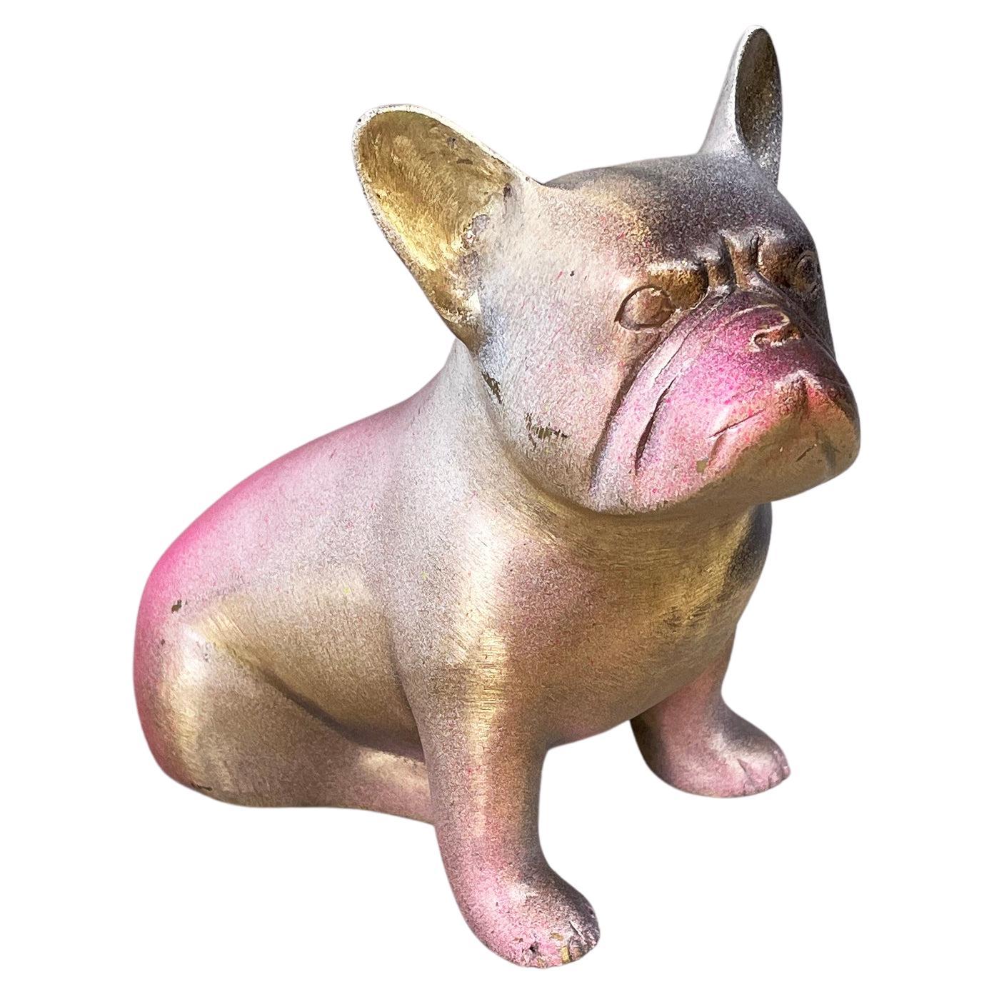 Französische postmoderne Bronzeskulptur Doggy John von Julien Marinetti, 2000er Jahre