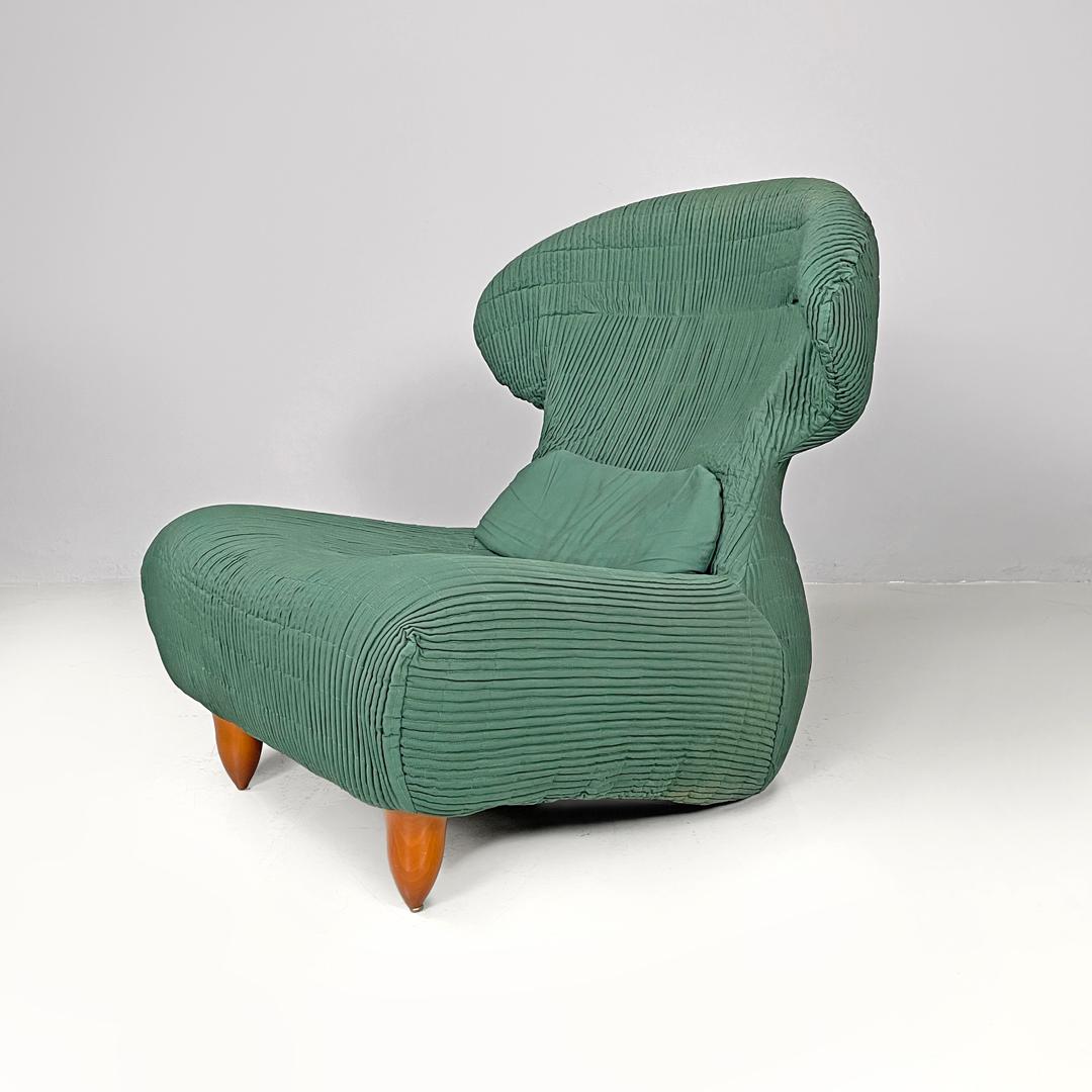 Tessuto Poltrona francese postmoderna verde Femina Body Annie Hiéronimus Ligne Rose, anni '90 in vendita