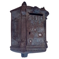 French Post Office Mailbox - Cast Iron - Delachanal Model - Late 19th Century