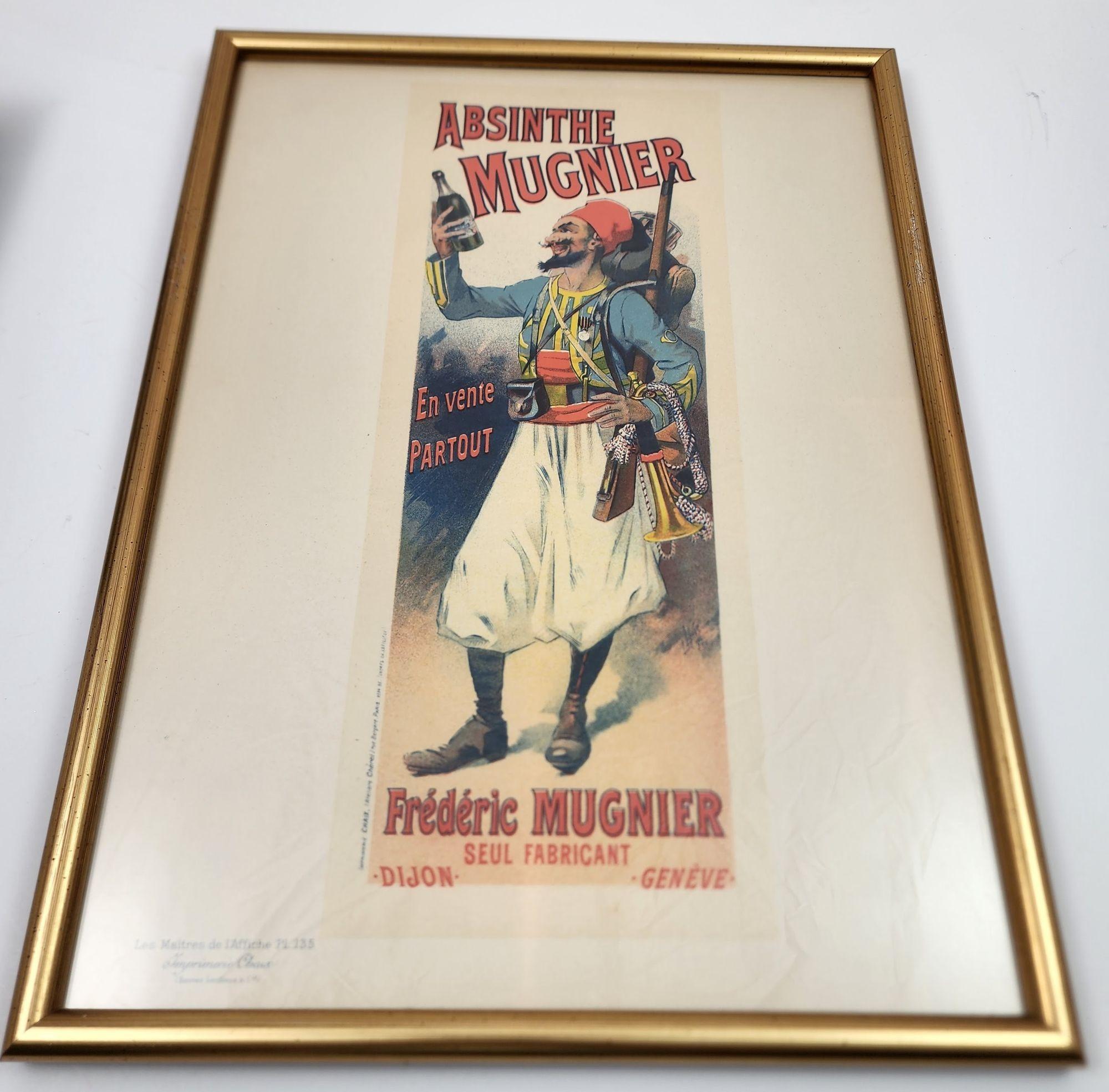 French Poster by Les Maîtres de l’Affiche Plate 135 circa 1898 Absinthe Mugnier In Good Condition For Sale In North Hollywood, CA
