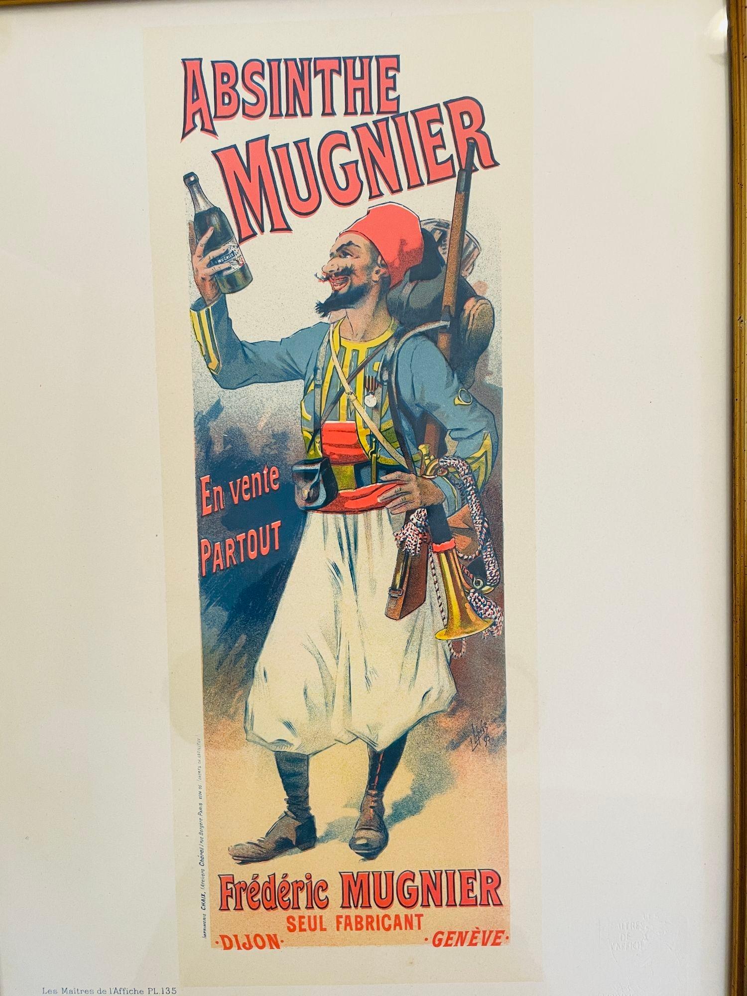 French Poster by Les Maîtres de l’Affiche Plate 135 circa 1898 Absinthe Mugnier For Sale 3
