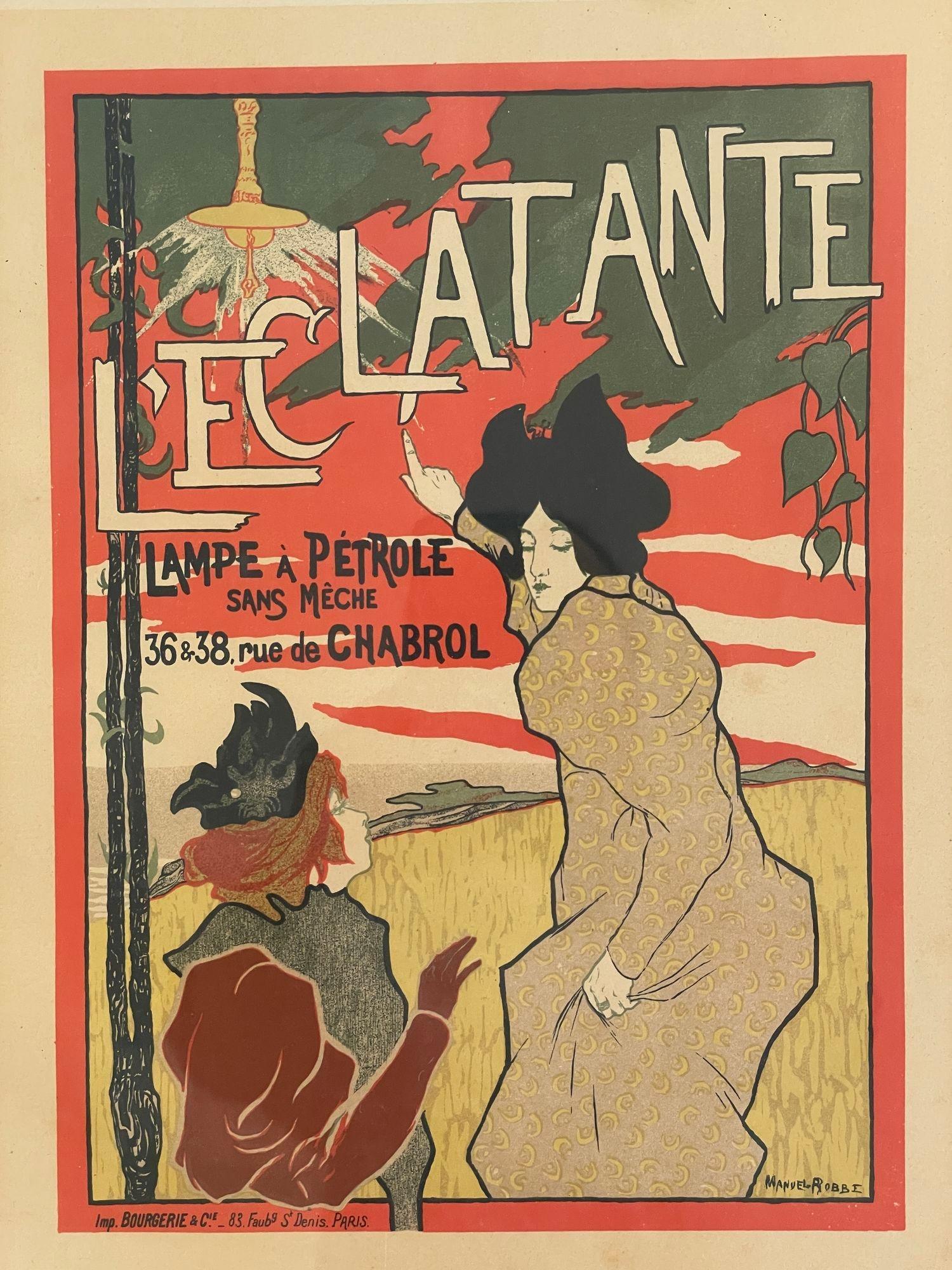 French Poster by Les Maîtres de l’Affiche: L'Eclatante lampe à pétrole sans mèche 1895 - Plate 143.
