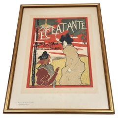 Antique French Poster L'Eclatante lampe à pétrole sans mèche 1895