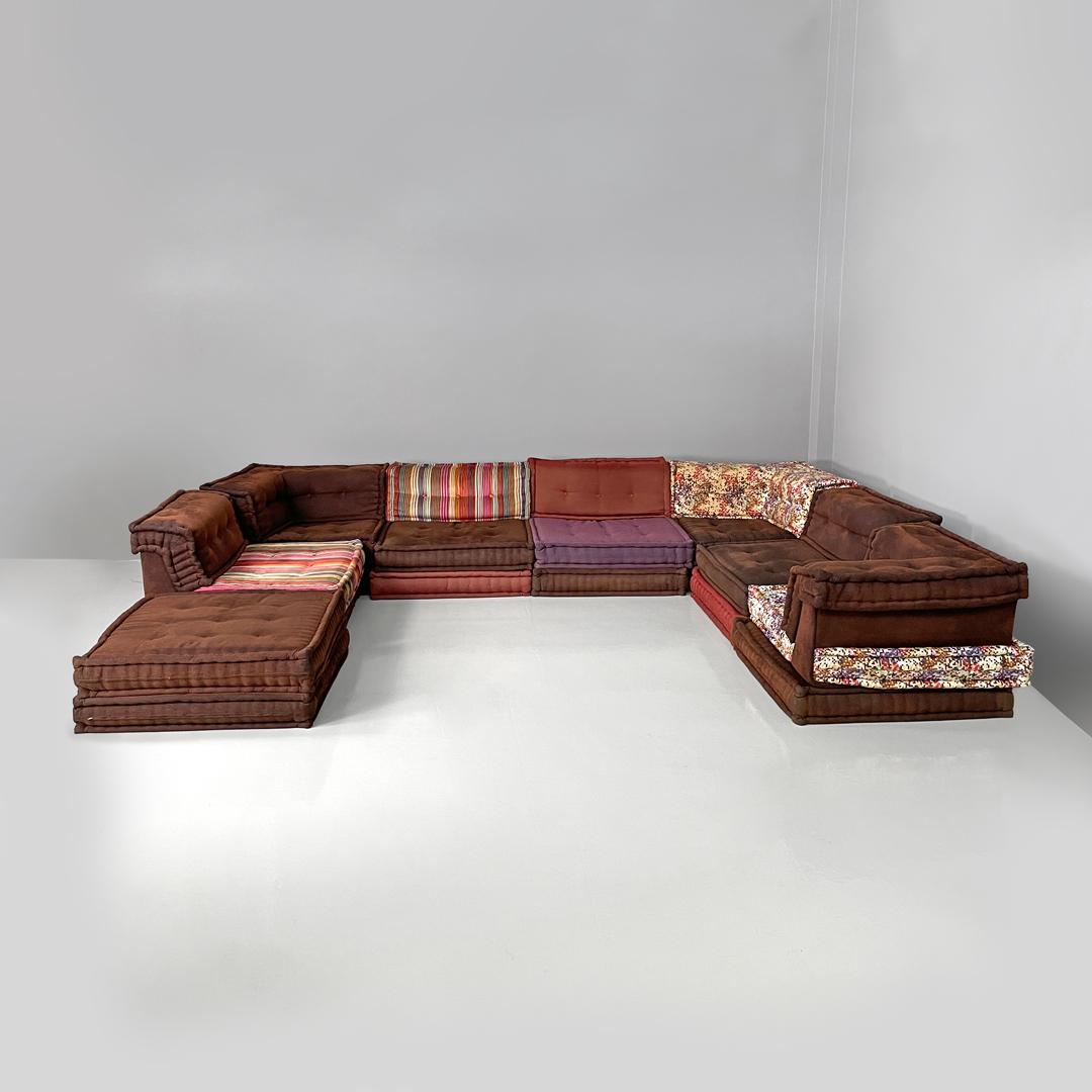 Contemporary French Postmodern Modular Sofa Mah Jong by Hans Hopfer for Roche Bobois, 2000s For Sale