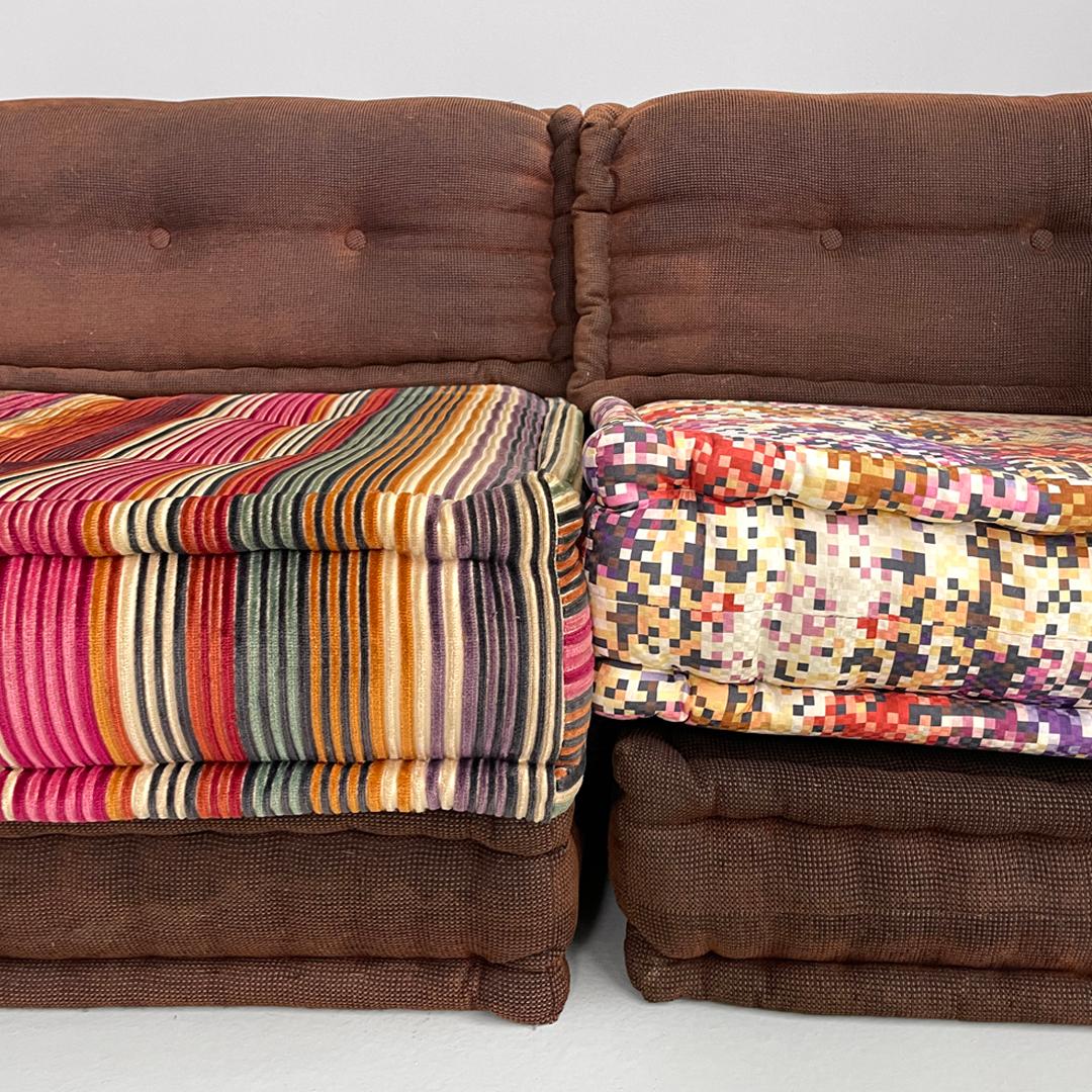 Fabric French Postmodern Modular Sofa Mah Jong by Hans Hopfer for Roche Bobois, 2000s For Sale