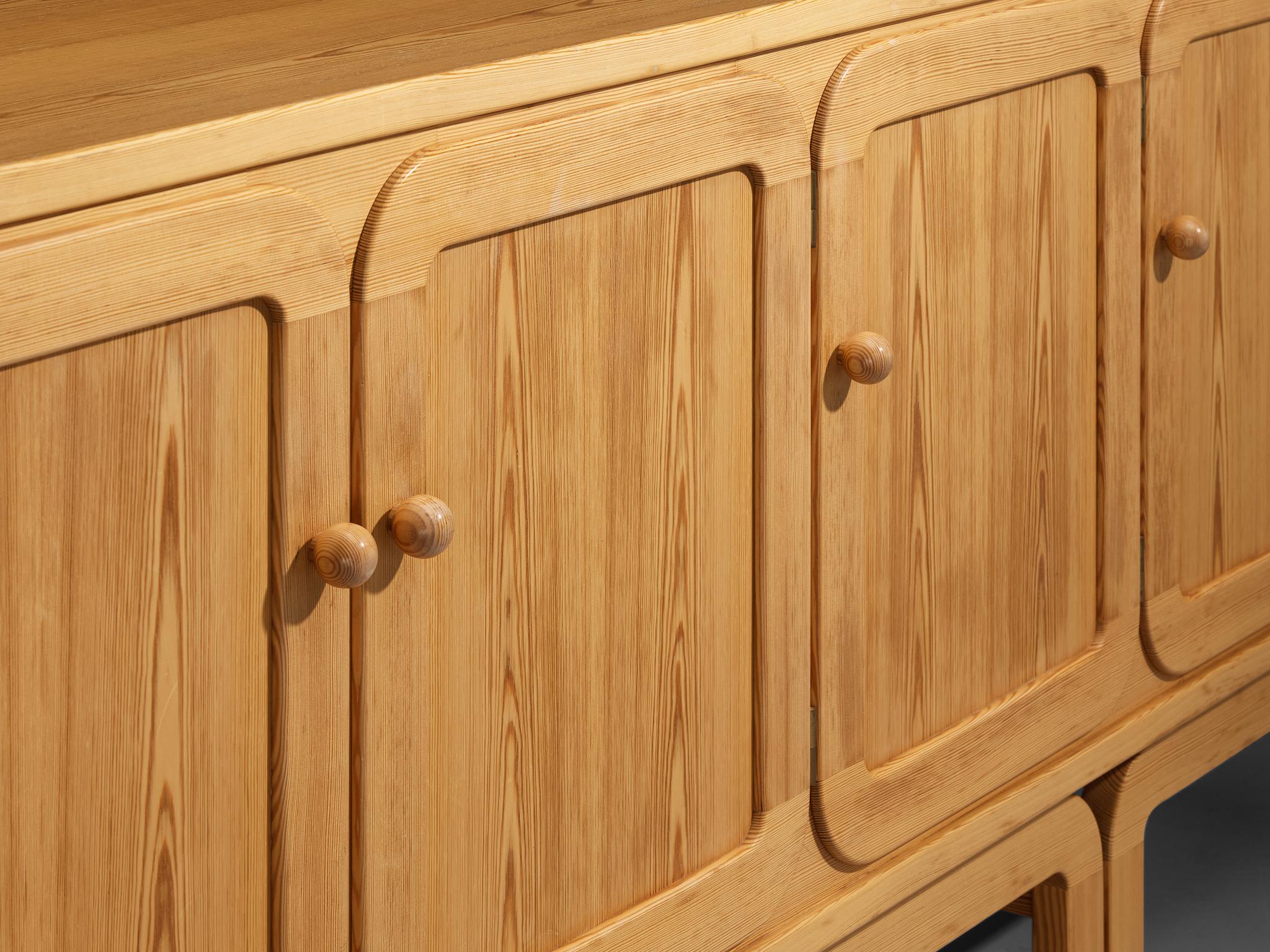 French Postmodern Sideboard in Pine For Sale 2