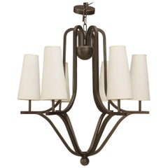 French Postwar Design ‘Royere Style’ Six-Arm Chandelier