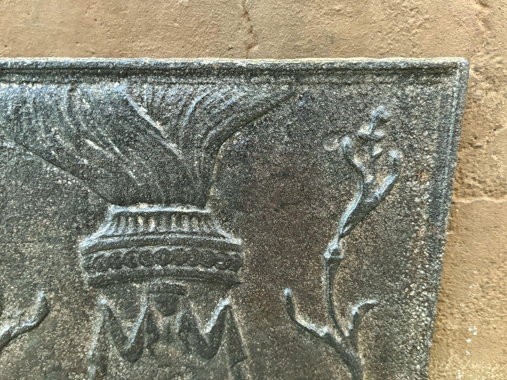 Français Plaque de cheminée / dosseret 