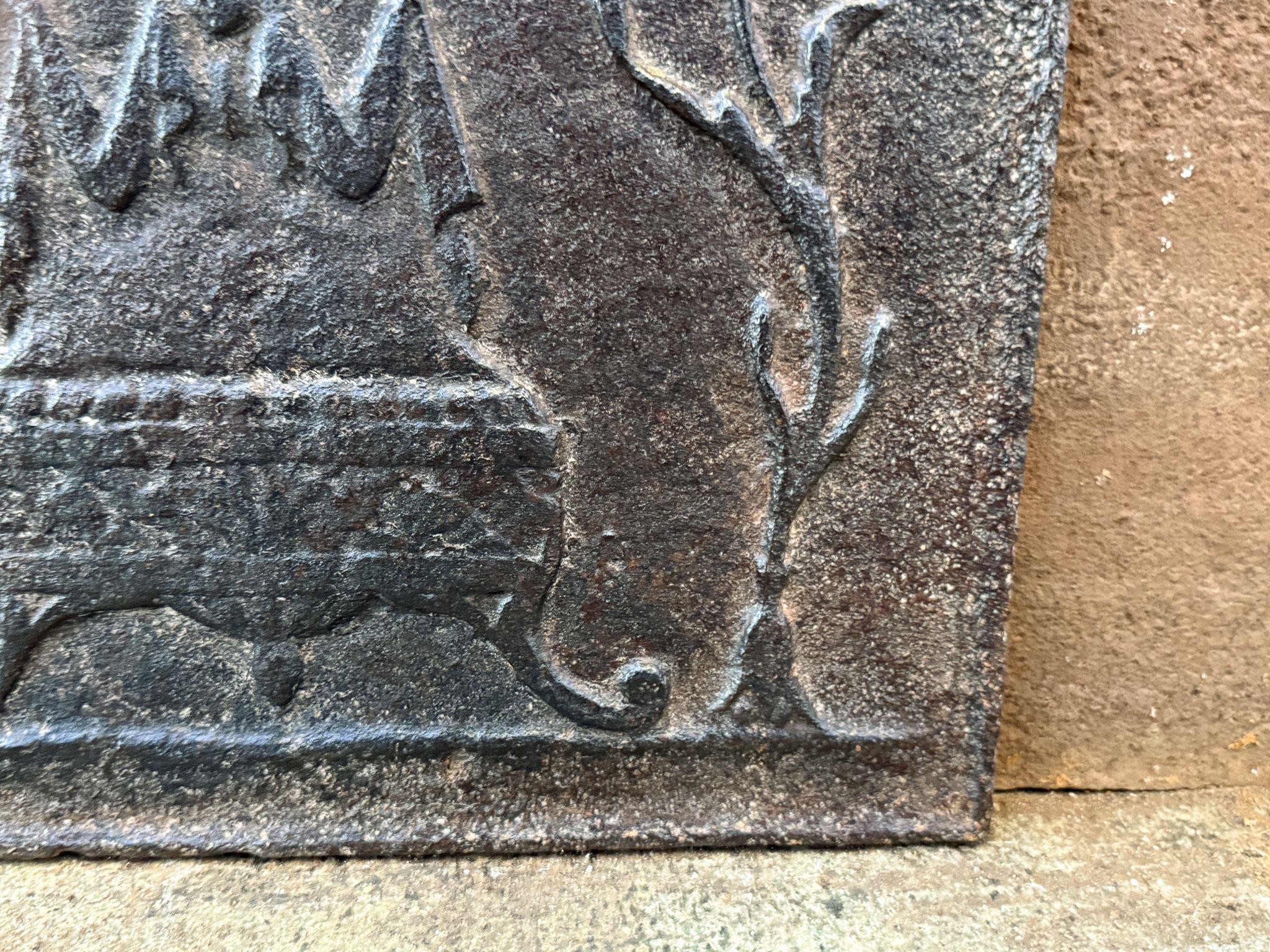 XIXe siècle Plaque de cheminée / dosseret 