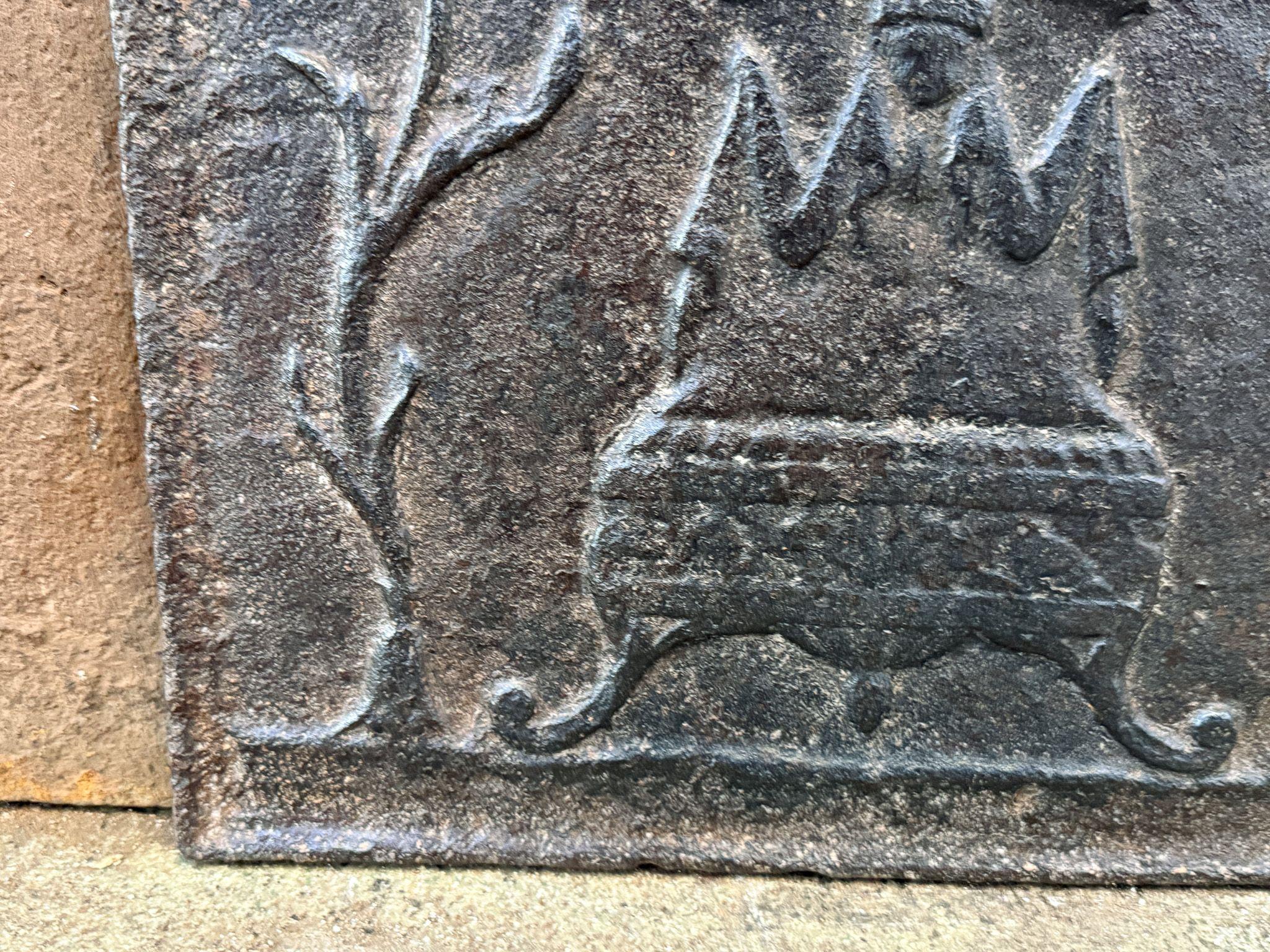 Fer Plaque de cheminée / dosseret 