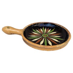 French Pottery Handled Platter Savoie , Circa 1890