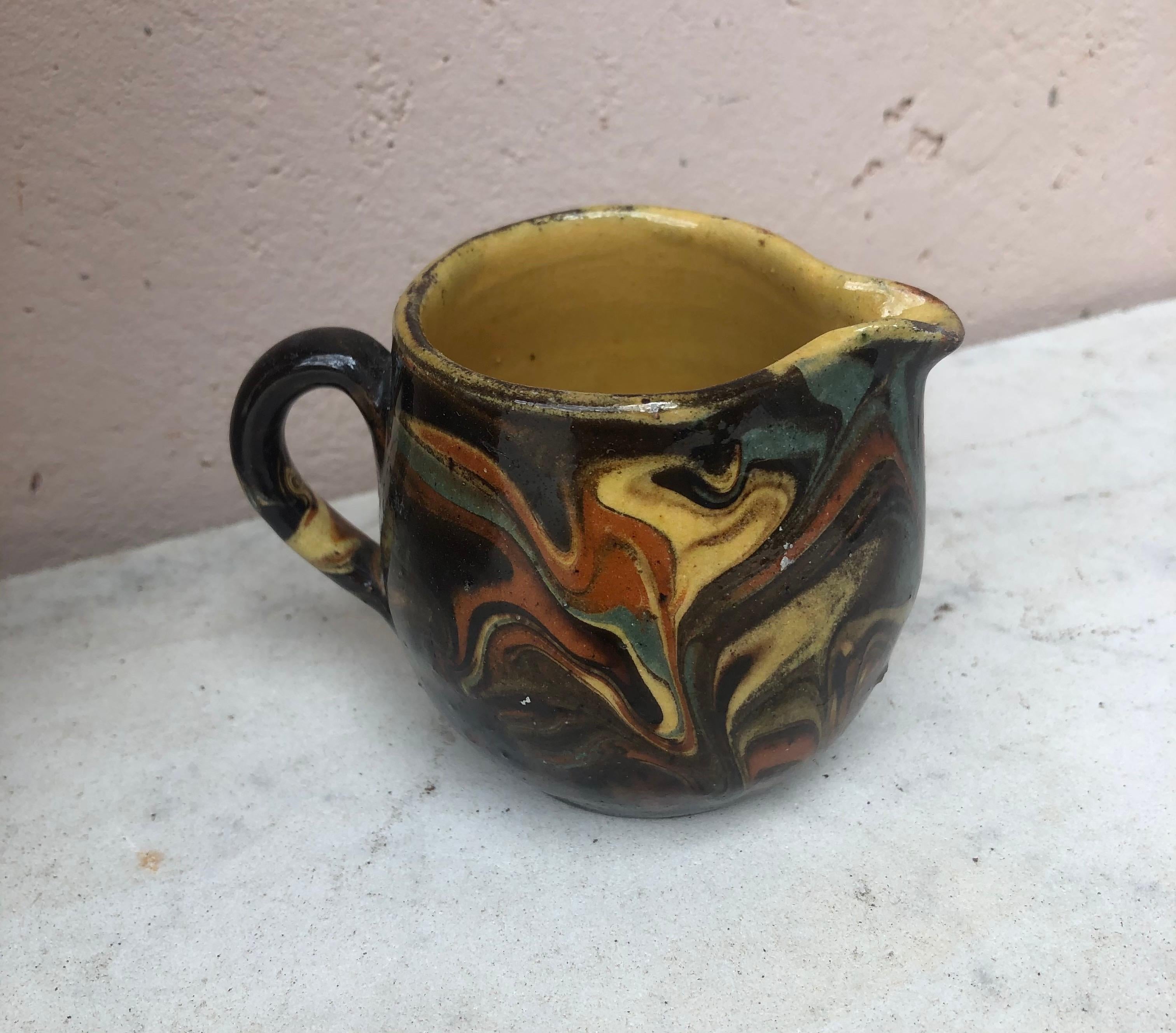 French Pottery Pitcher, Circa 1890 In Good Condition For Sale In Austin, TX