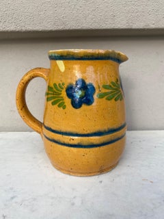French Pottery Pitcher Savoie , Circa 1890