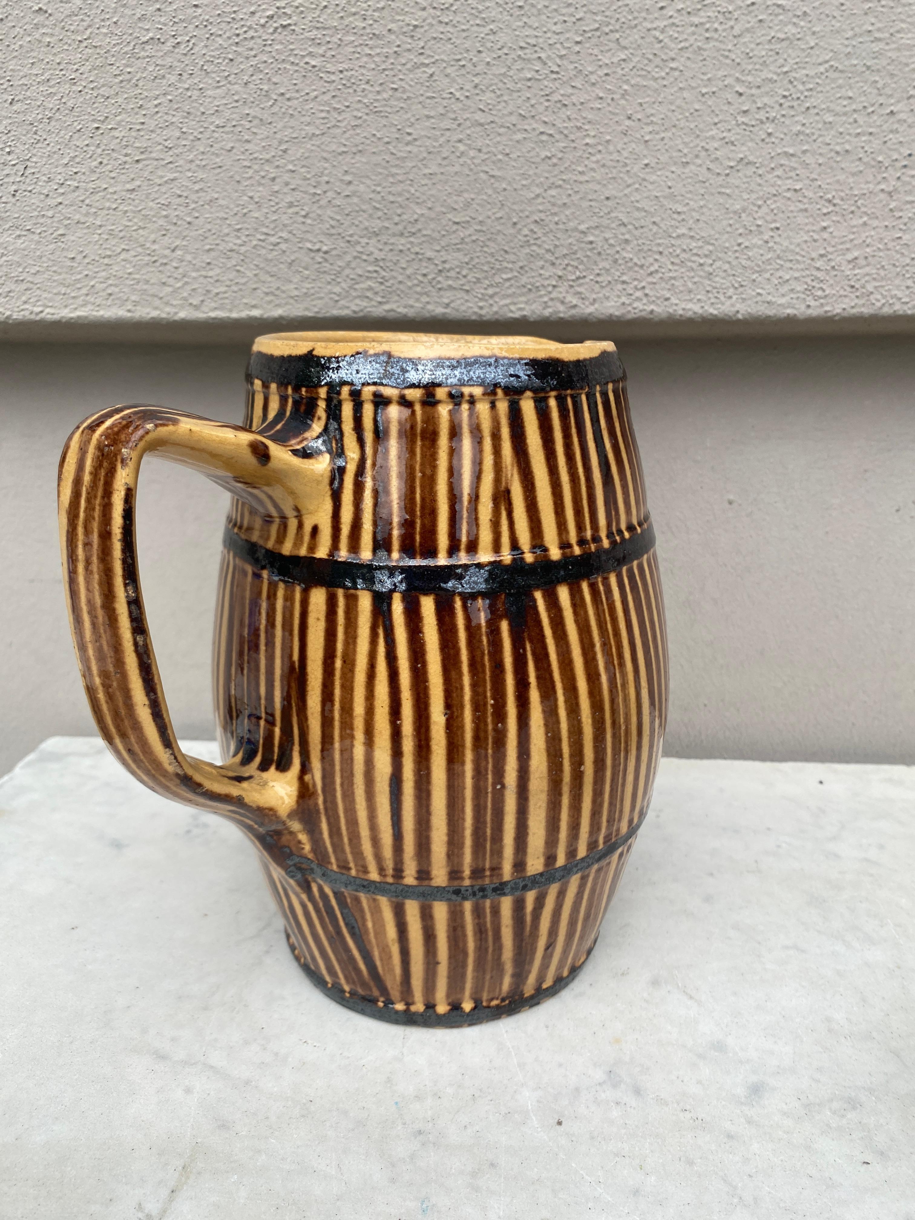 Country French Pottery Pitcher Savoie , Circa 1890 For Sale