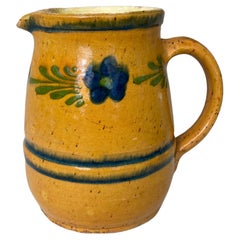 French Pottery Pitcher Savoie , Circa 1890
