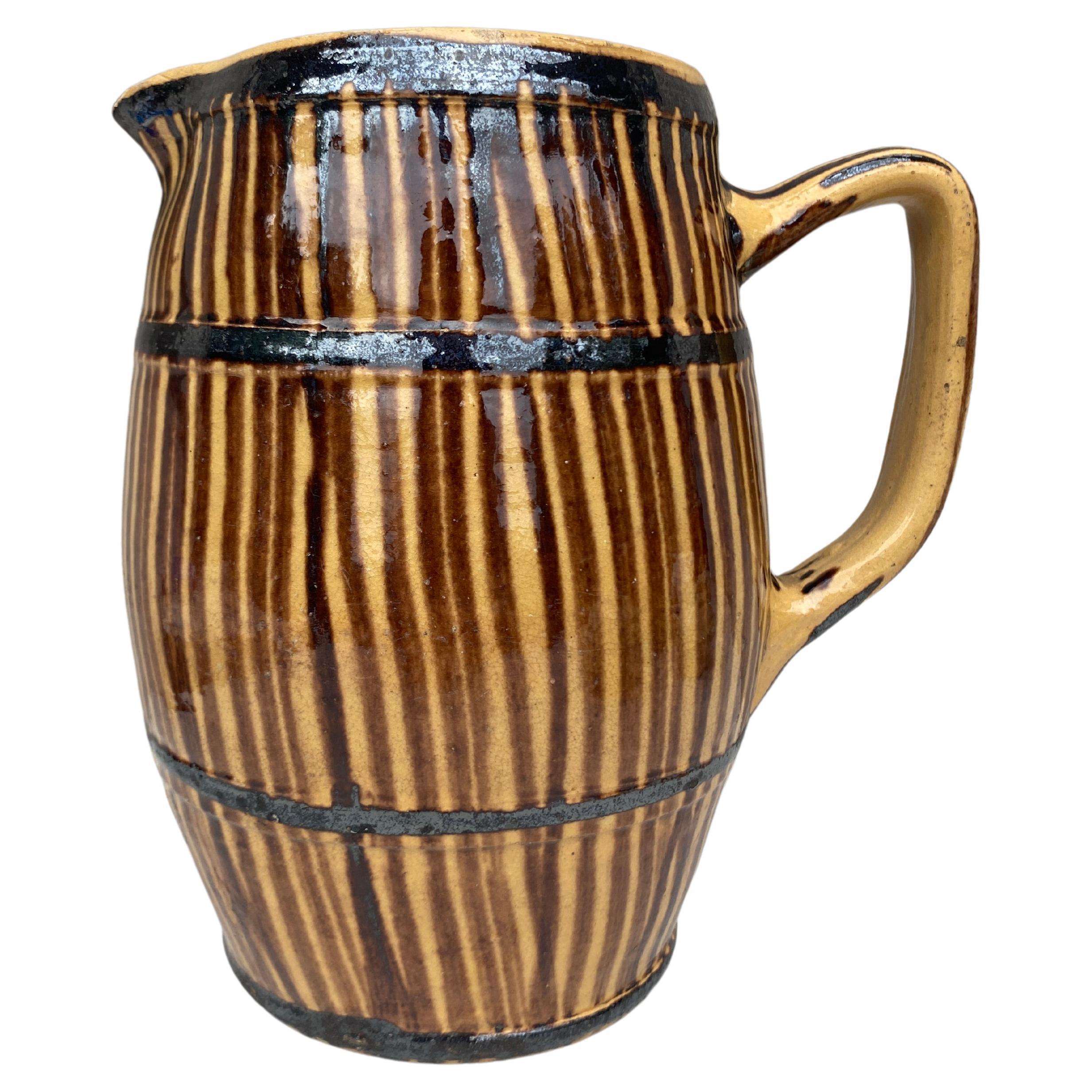 French Pottery Pitcher Savoie , Circa 1890 For Sale