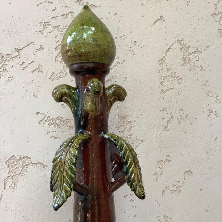 Country French Pottery Roof Finial Bavent Normandy For Sale