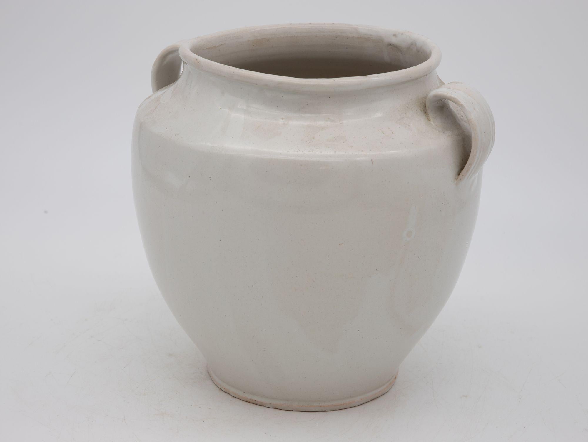 French Pottery Urn with Handles, 20th Century 2