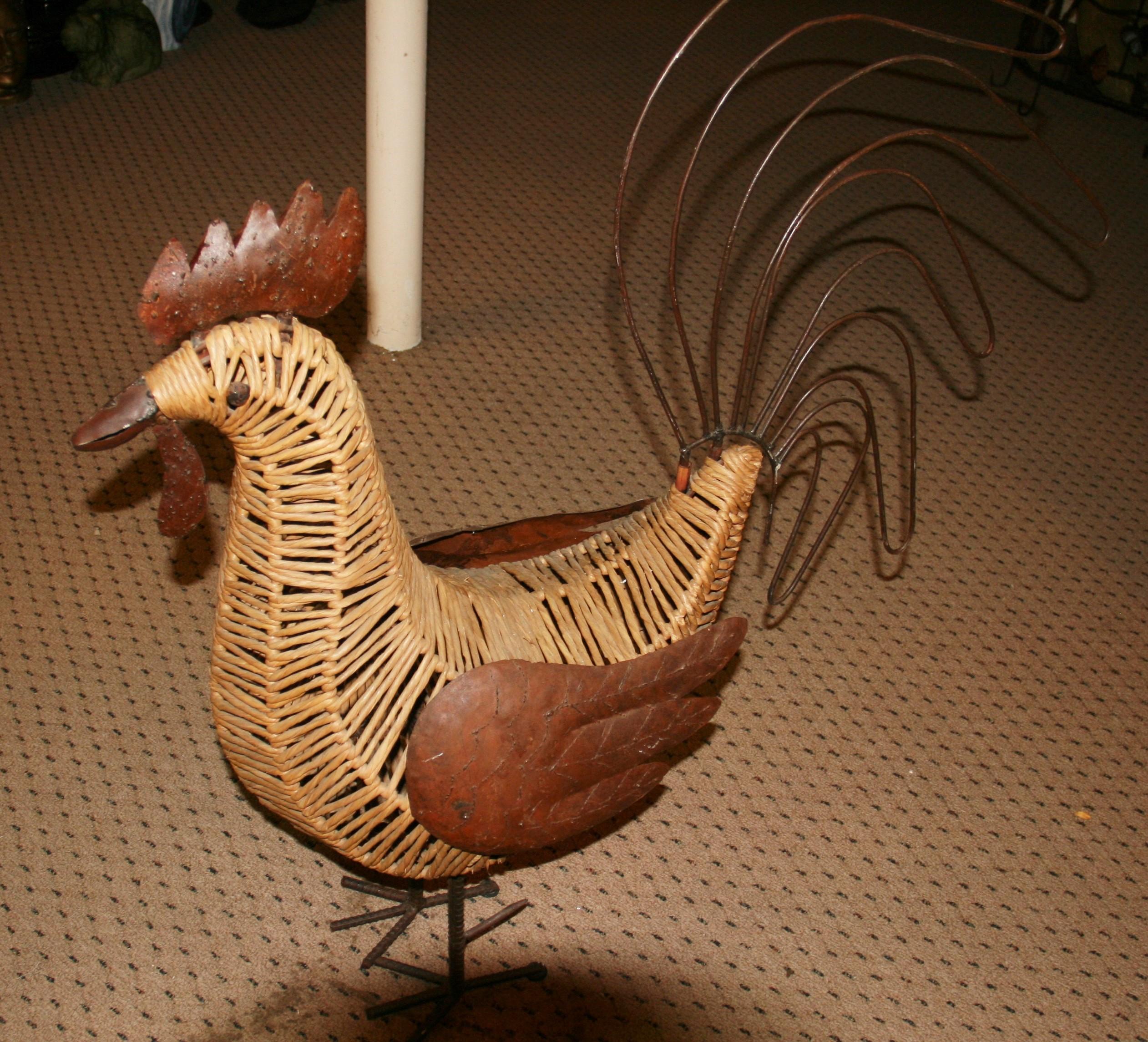French Poultry Store Enormous Rooster Folk Art Sculpture For Sale 4