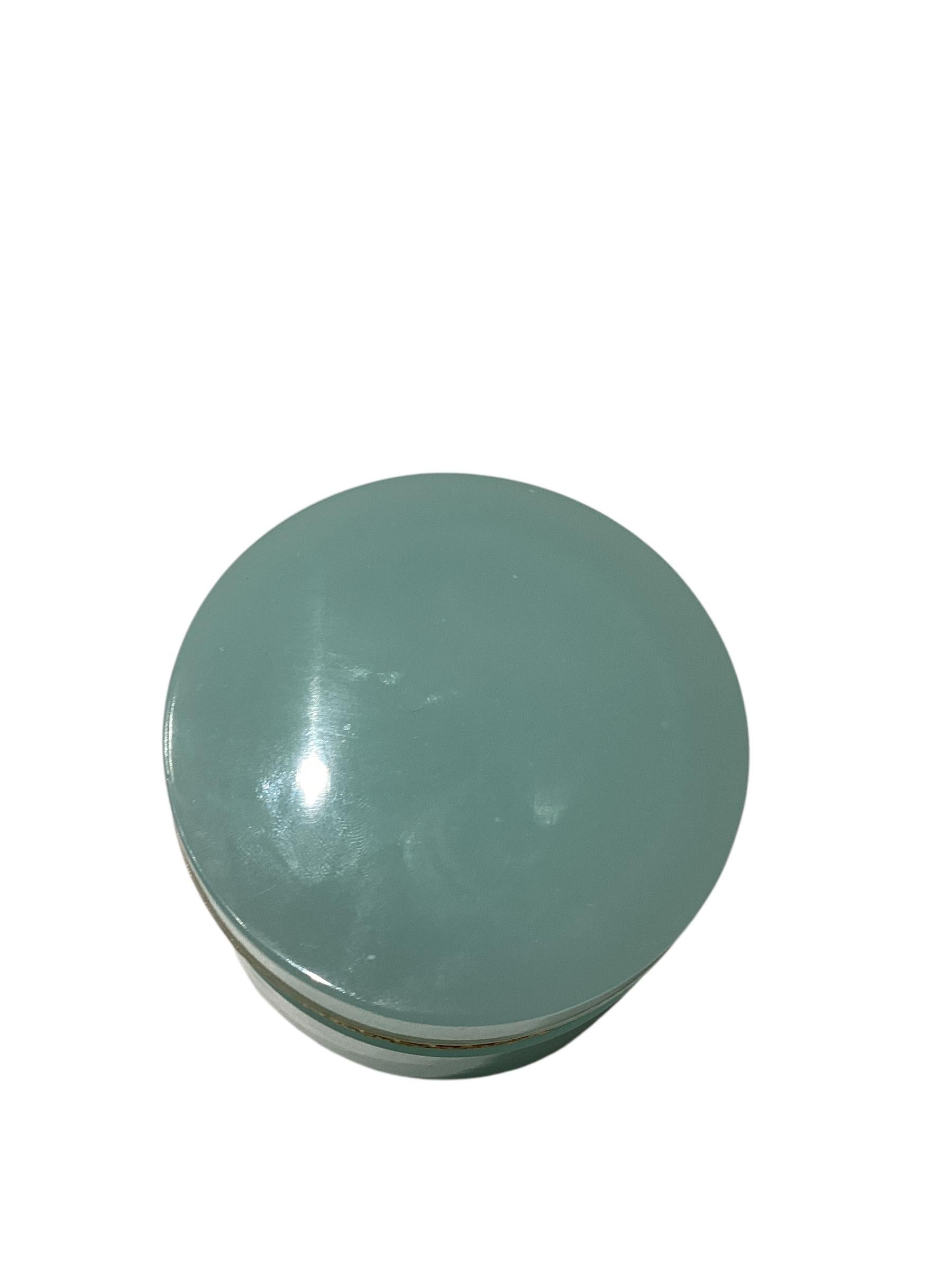 French Opaline Caja Azul Polvo en venta 4