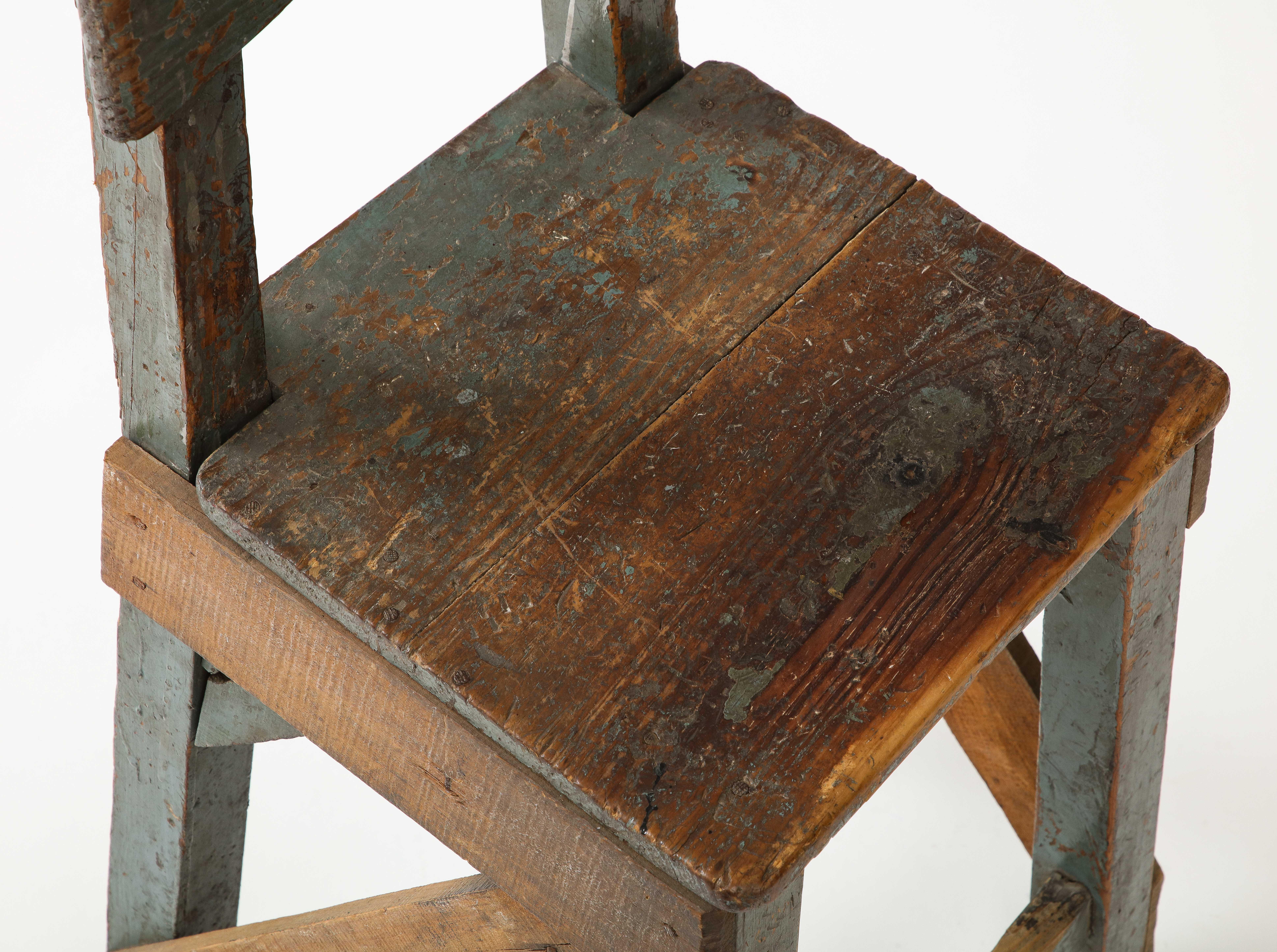 French Primitive Artist’s Chair, c. 1950 For Sale 6