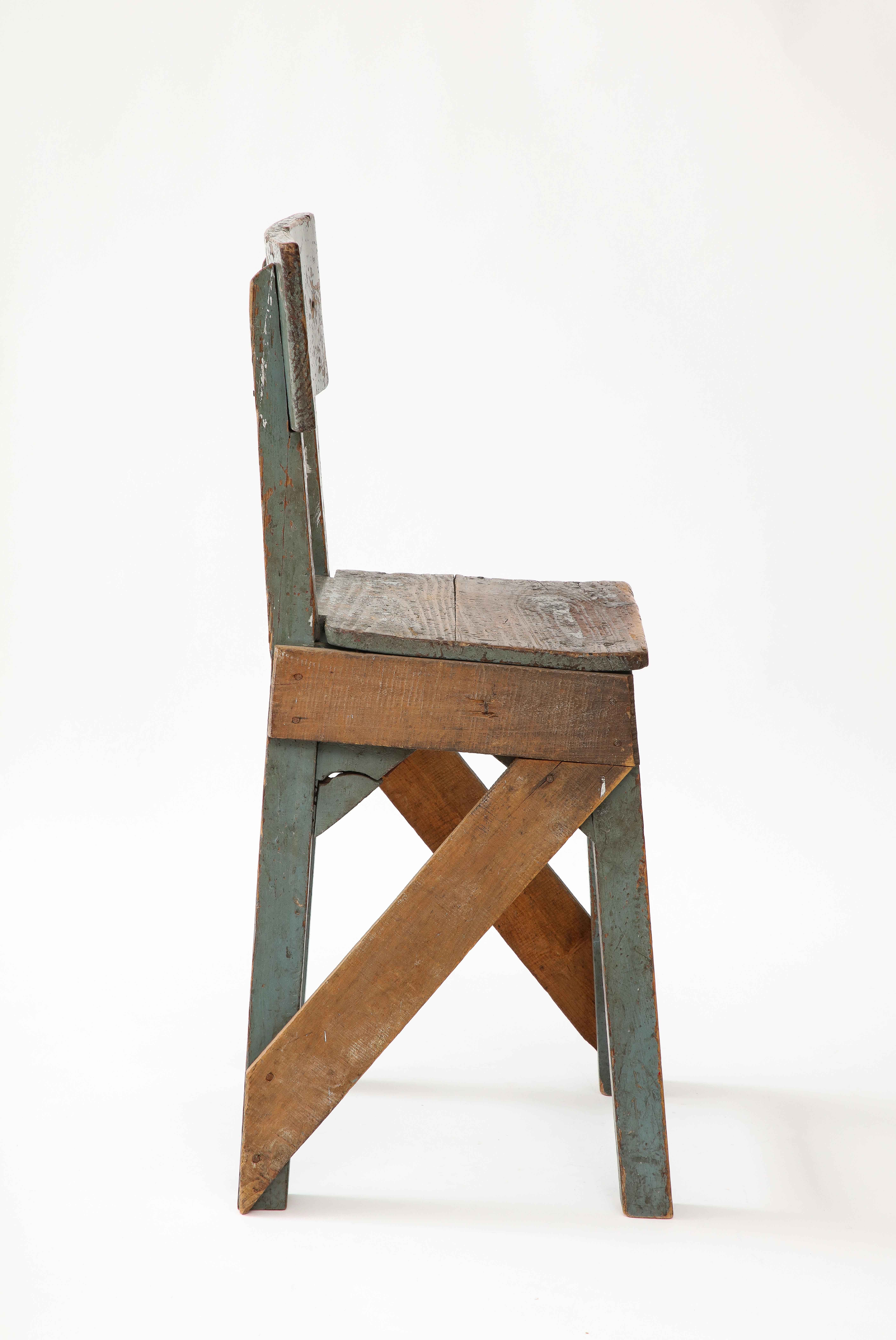 French Primitive Artist’s Chair, c. 1950 For Sale 7