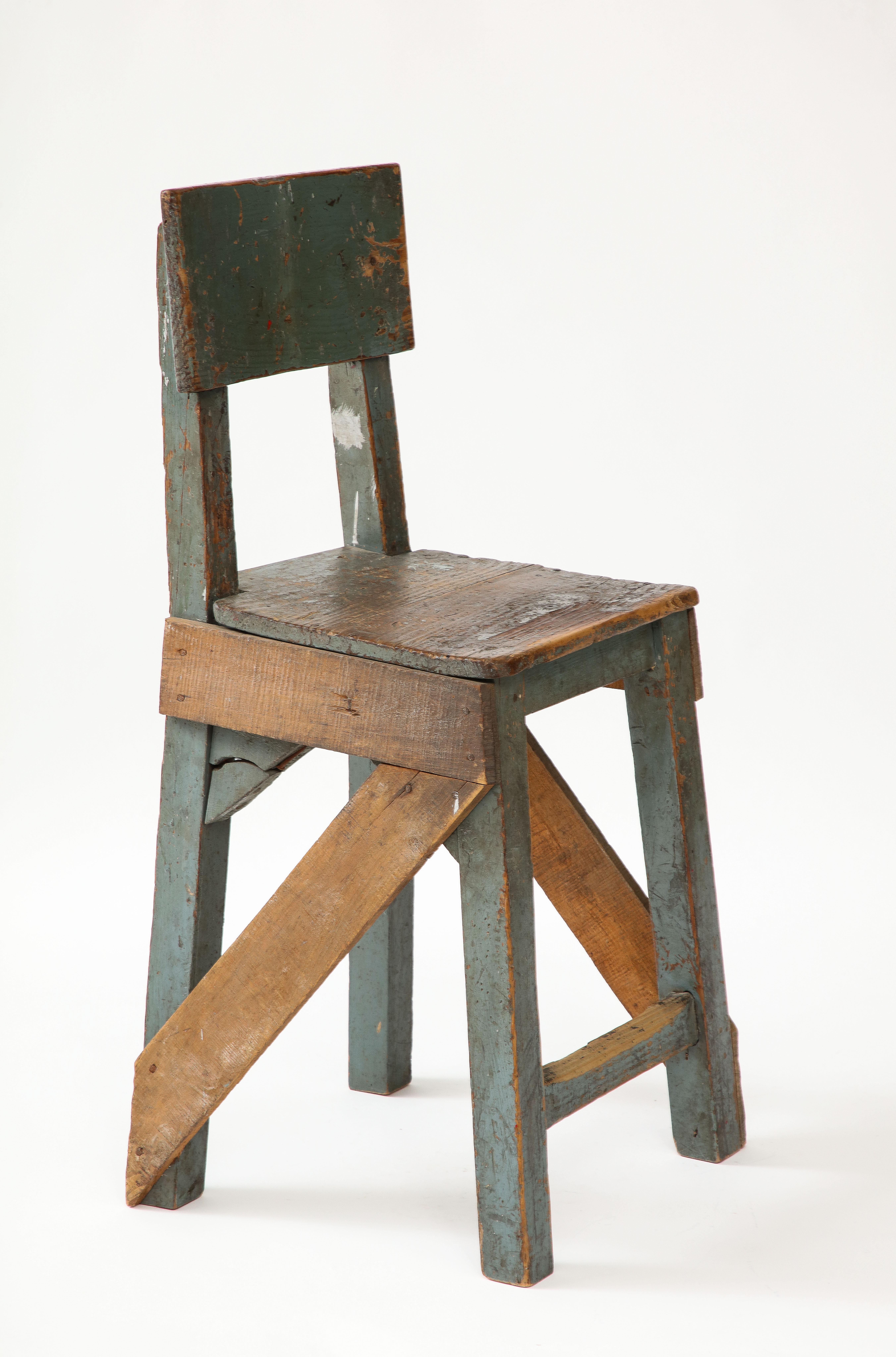 Chaise d'artiste primitive française, c. 1950 en vente 6