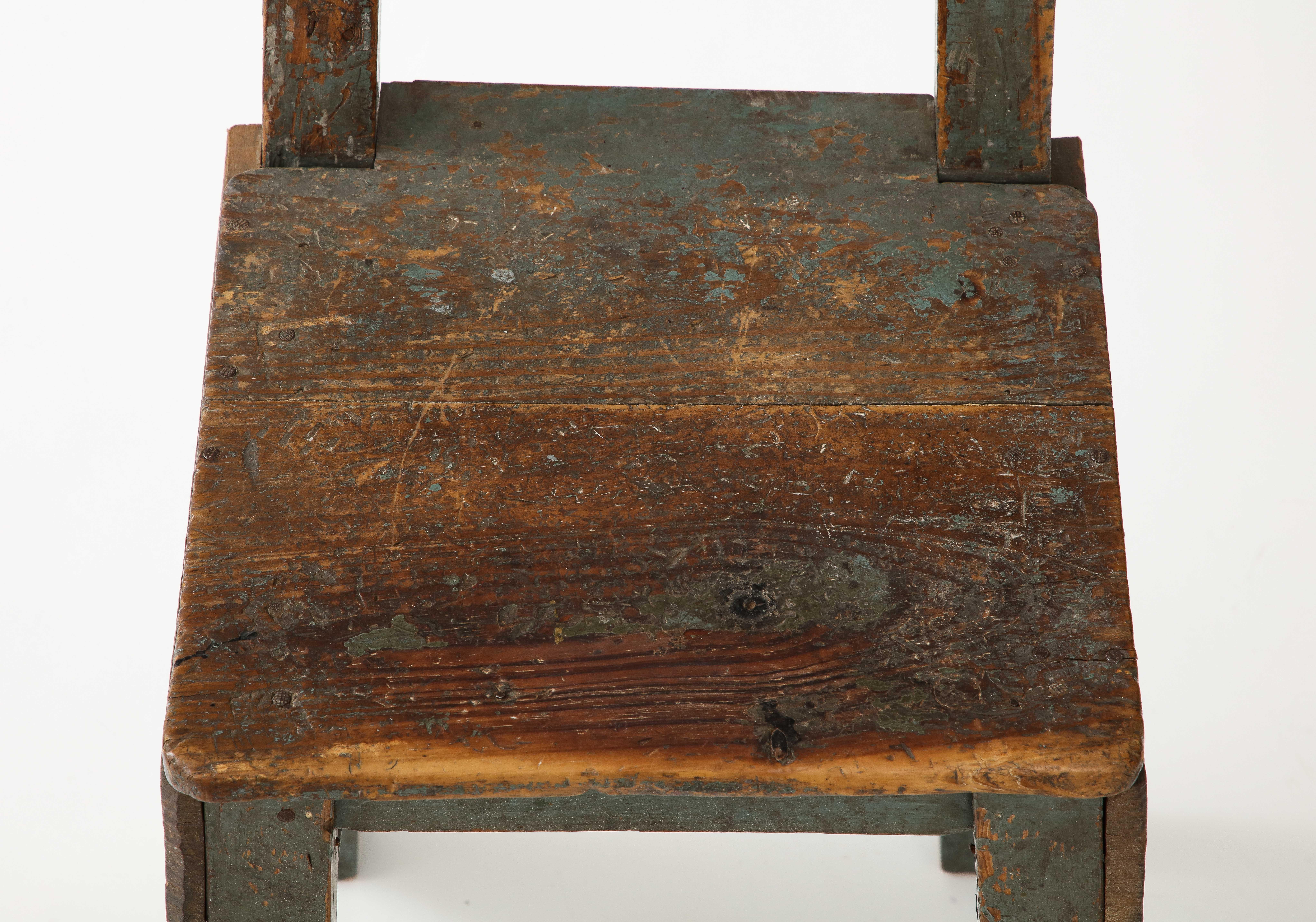 Beech French Primitive Artist’s Chair, c. 1950 For Sale